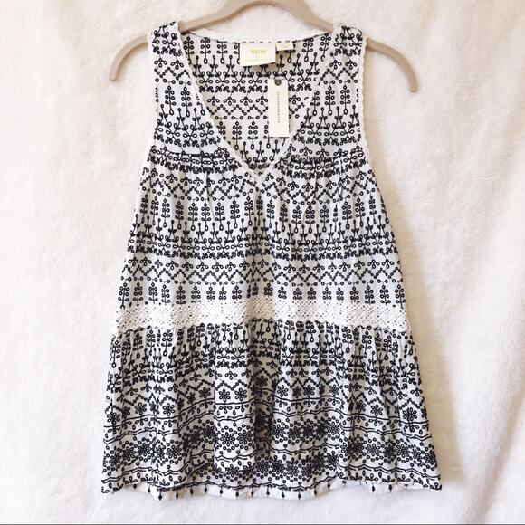 Anthropologie Ivory Cammie Embroidered Peplum Top - Picture 11 of 16